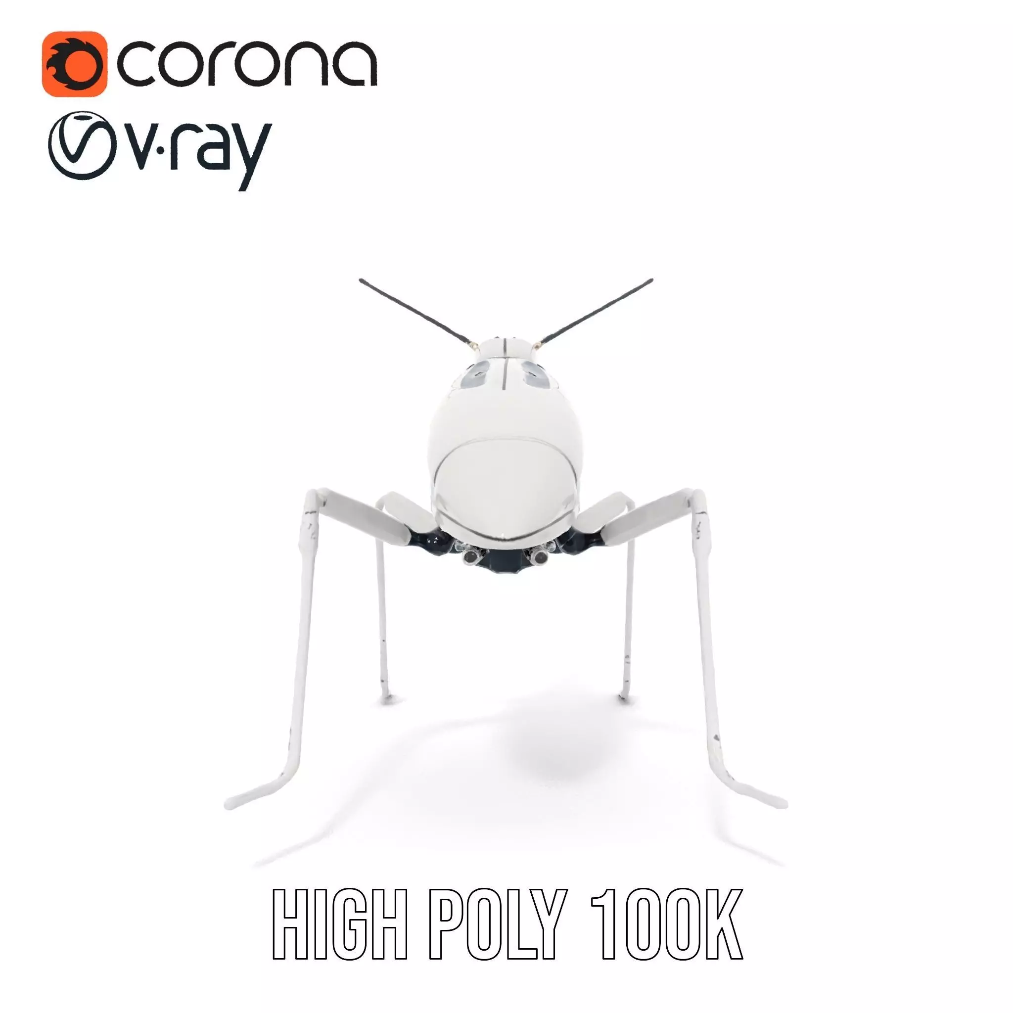 Futuristic Metallic Insect model pack Low-poly 3D model_33