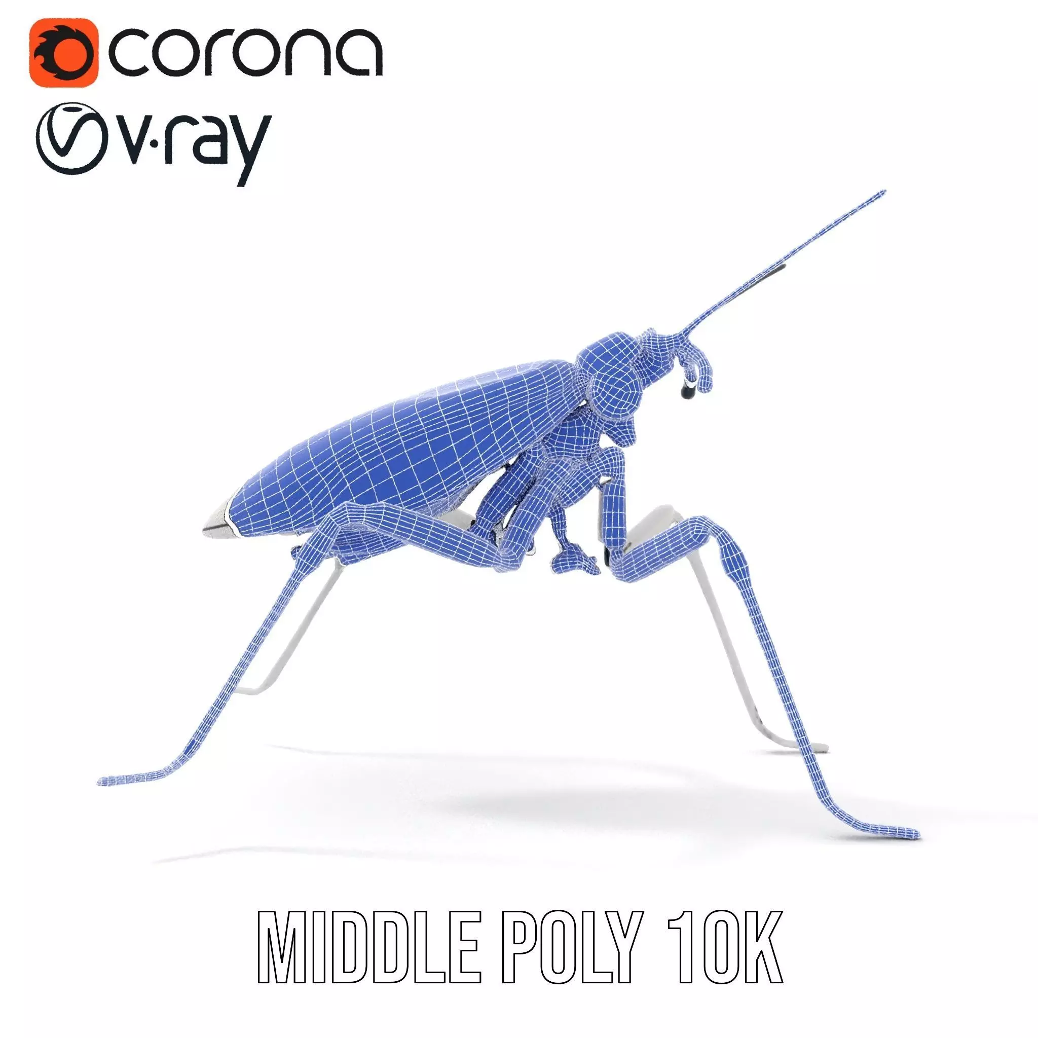 Futuristic Metallic Insect model pack Low-poly 3D model_27