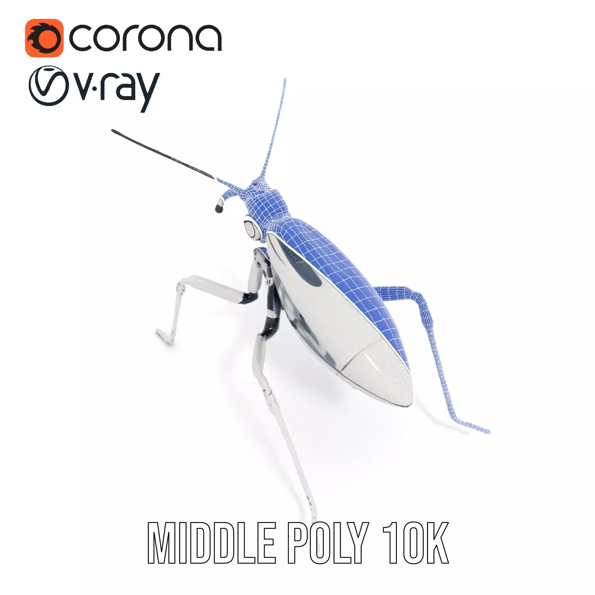 Futuristic Metallic Insect model pack Low-poly 3D model_24