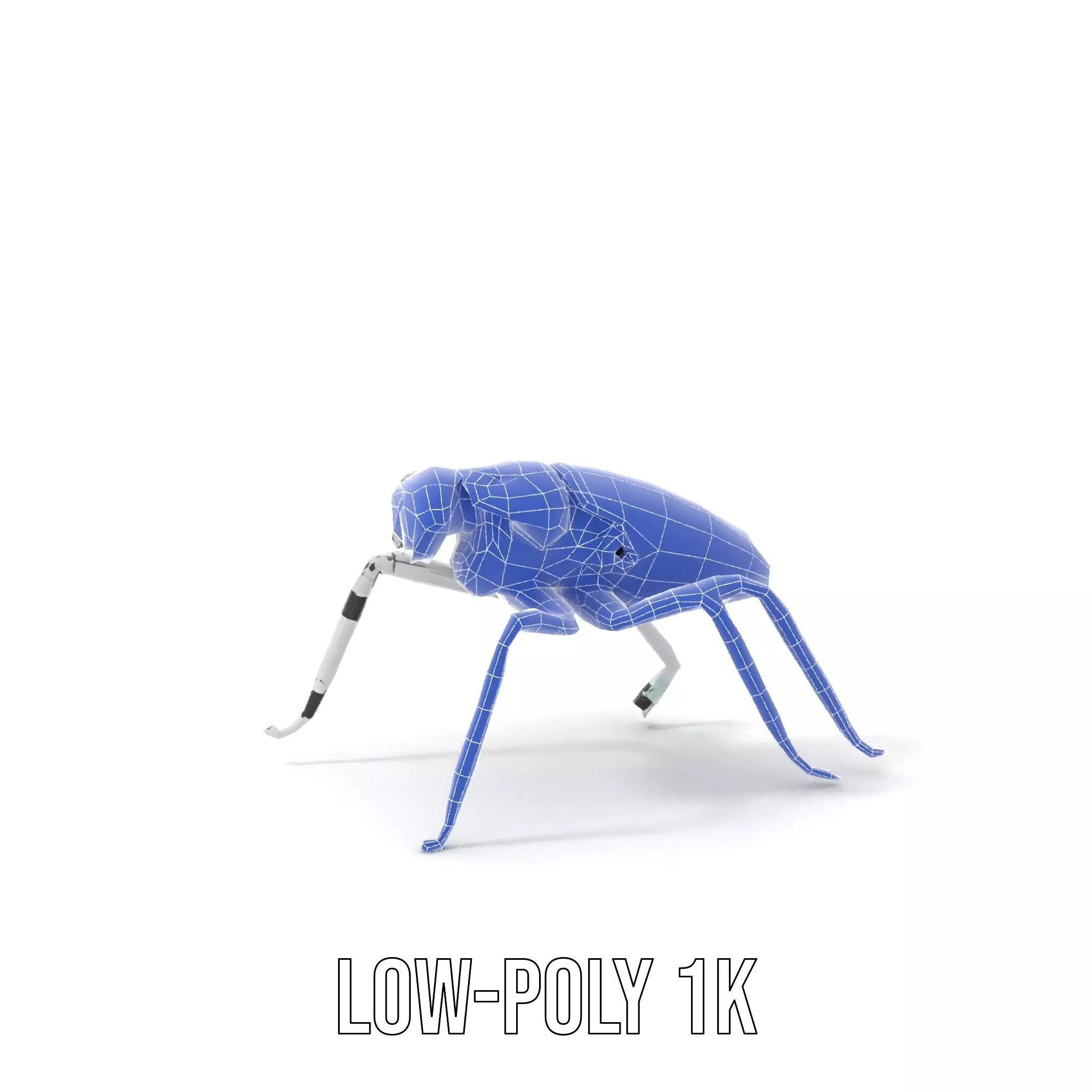 Cyber Insect Metallic model pack Low-poly 3D model_9
