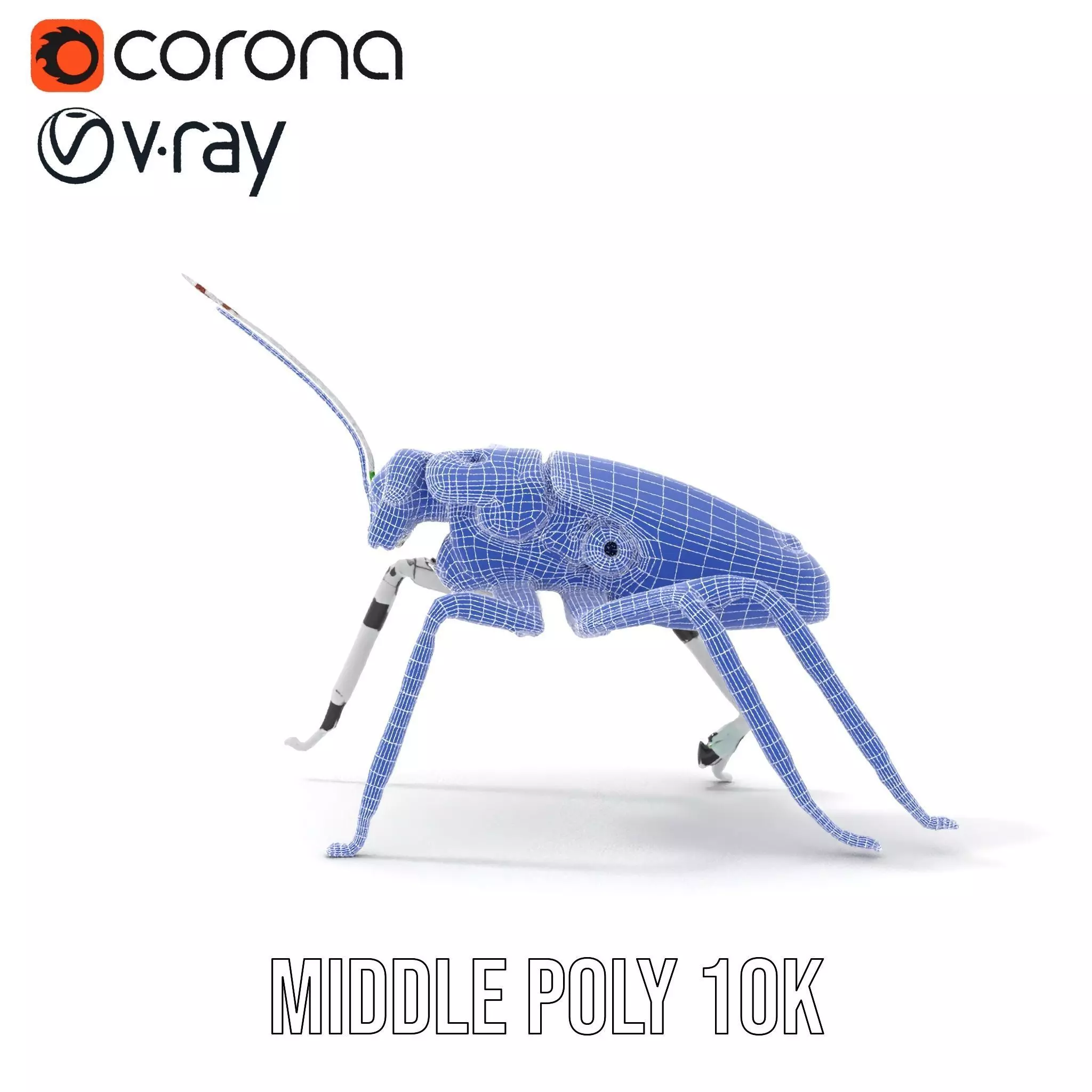 Cyber Insect Metallic model pack Low-poly 3D model_30
