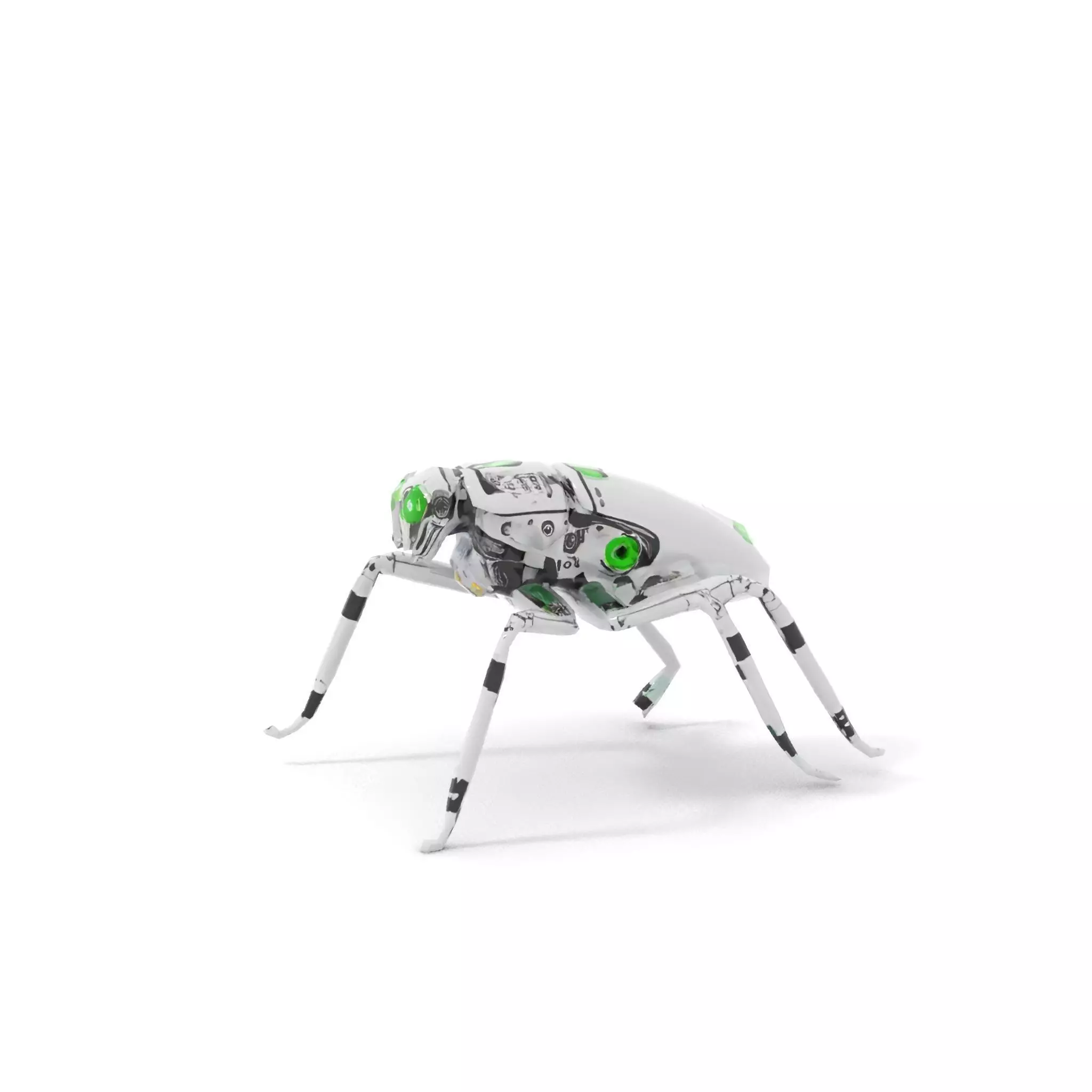 Cyber Insect Metallic model pack Low-poly 3D model_12