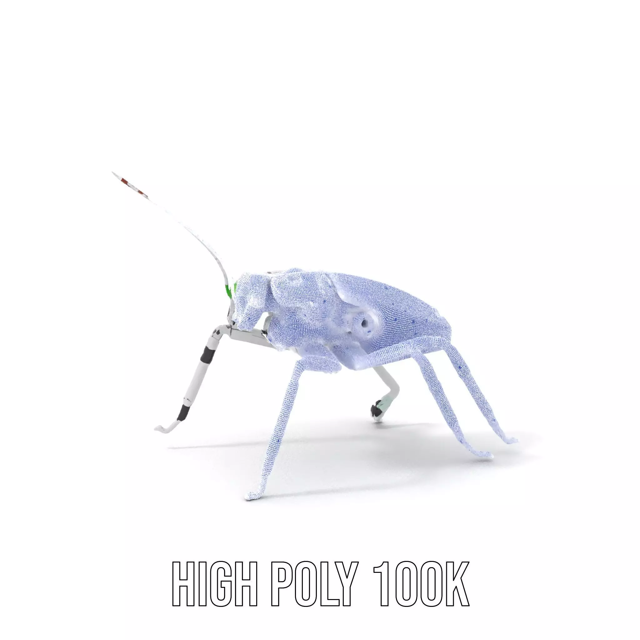 Cyber Insect Metallic model pack Low-poly 3D model_4
