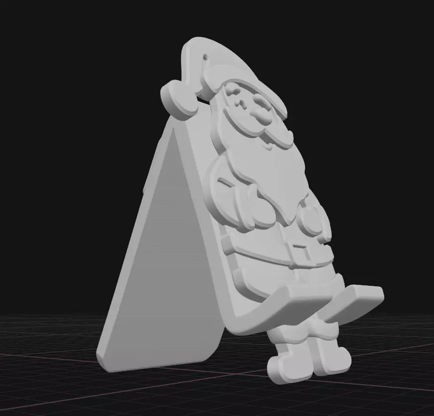 Santa Claus phone stand 3D print model_3
