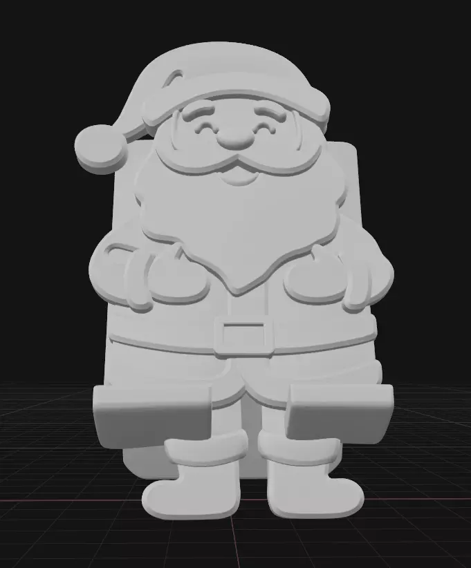 Santa Claus phone stand 3D print model_7