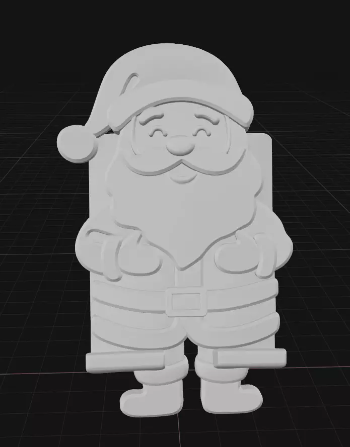 Santa Claus phone stand 3D print model_8