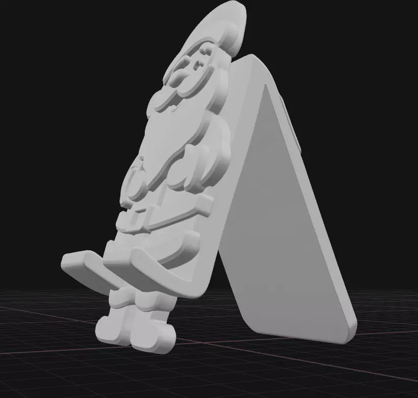 Santa Claus phone stand 3D print model_4