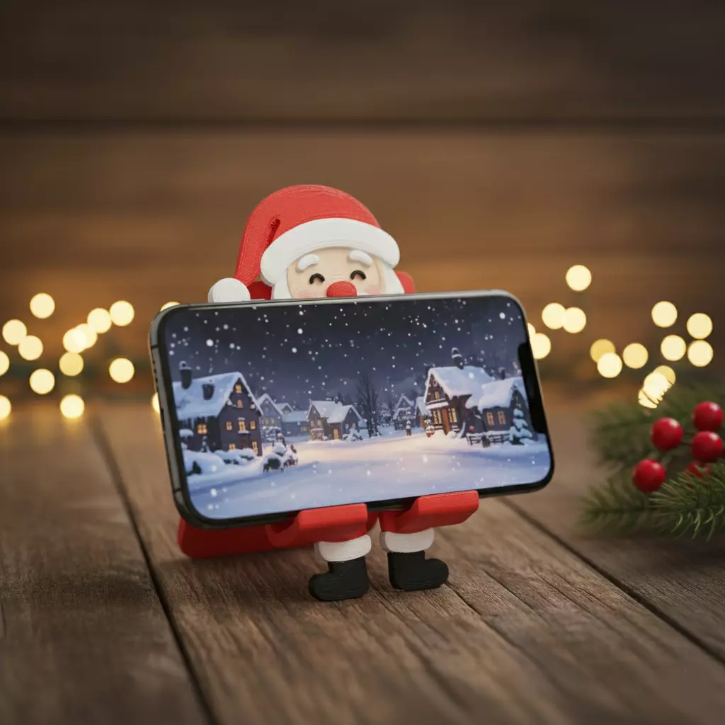 Santa Claus phone stand 3D print model_1