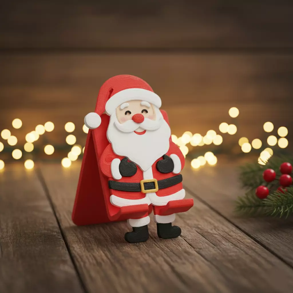 Santa Claus phone stand 3D print model_0