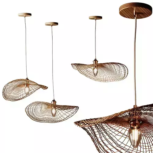 Boho Hand-woven Rattan Chandelier Decorative Pendant Light