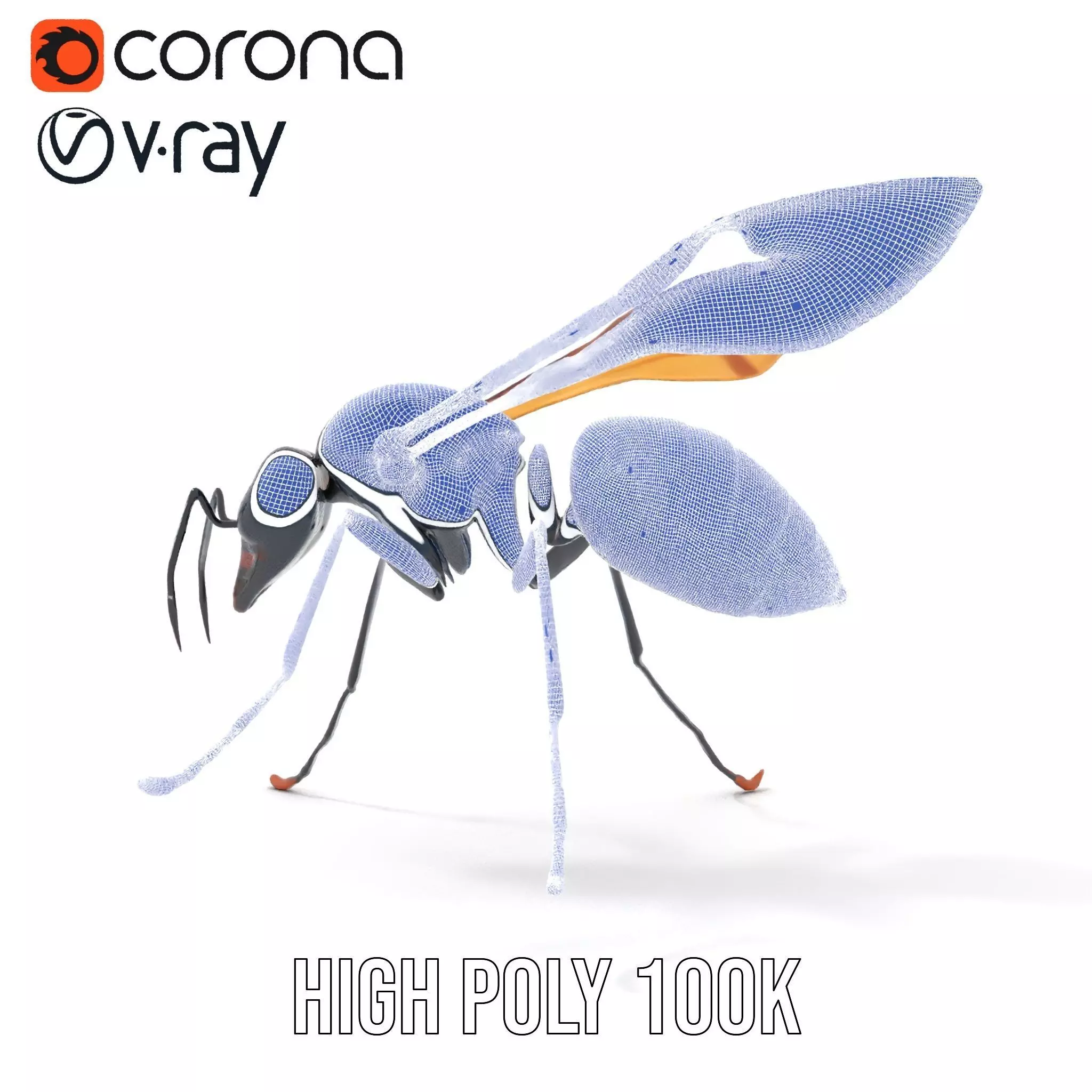 Mechanical Insect model pack Low-poly 3D model_33