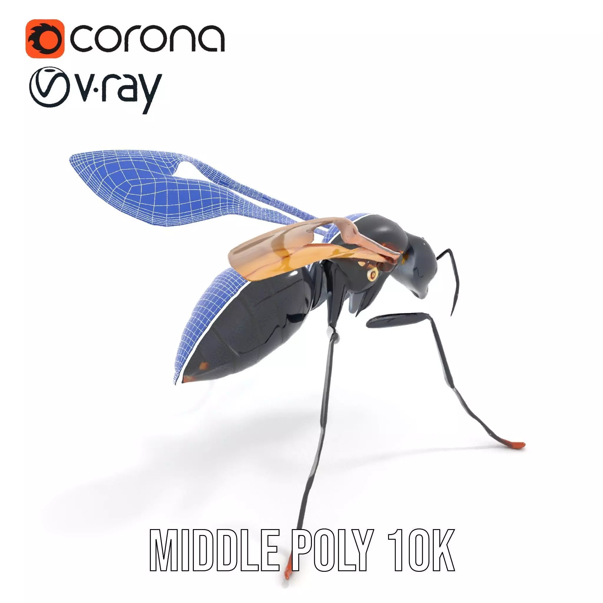 Mechanical Insect model pack Low-poly 3D model_21