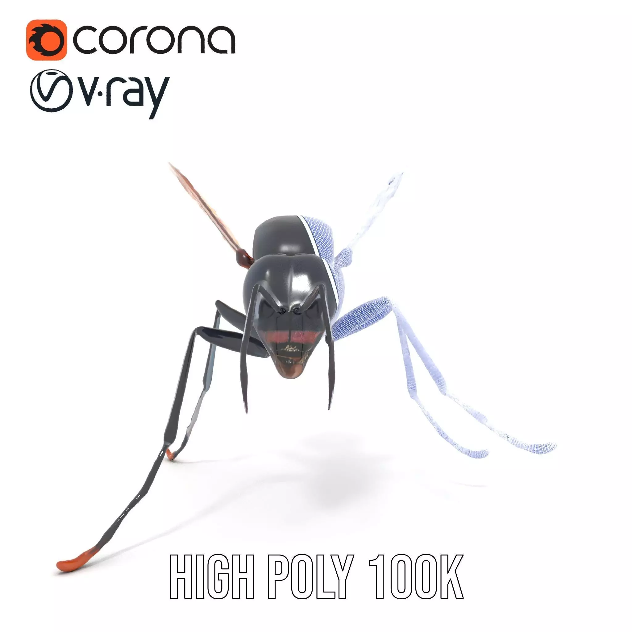 Mechanical Insect model pack Low-poly 3D model_29