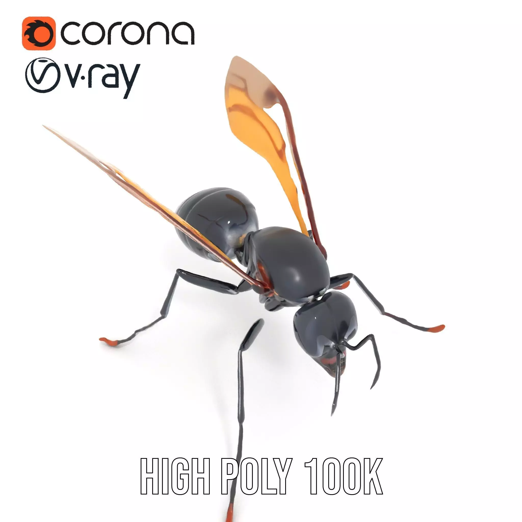Mechanical Insect model pack Low-poly 3D model_20