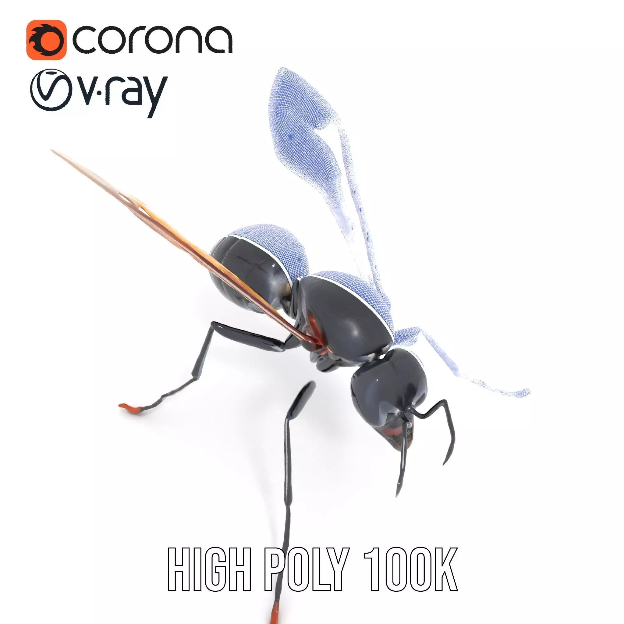 Mechanical Insect model pack Low-poly 3D model_32