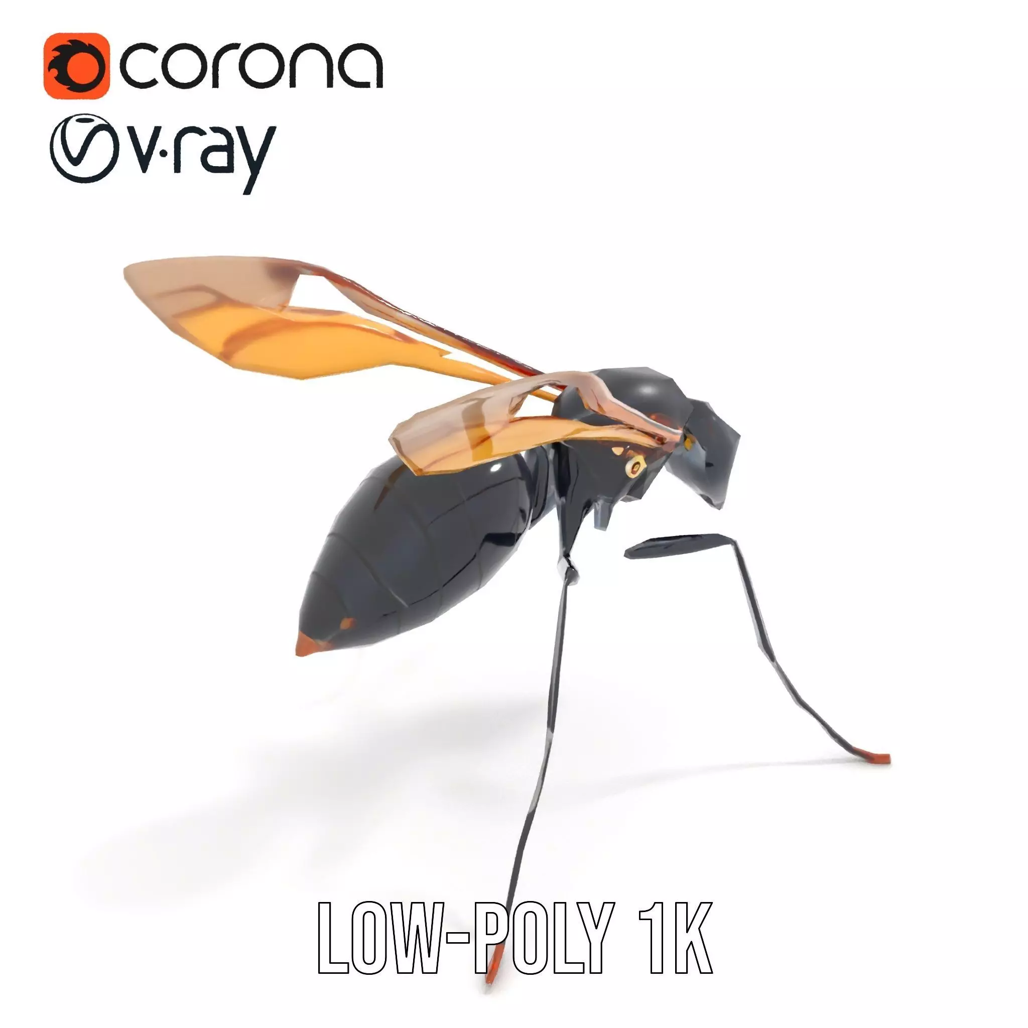 Mechanical Insect model pack Low-poly 3D model_19