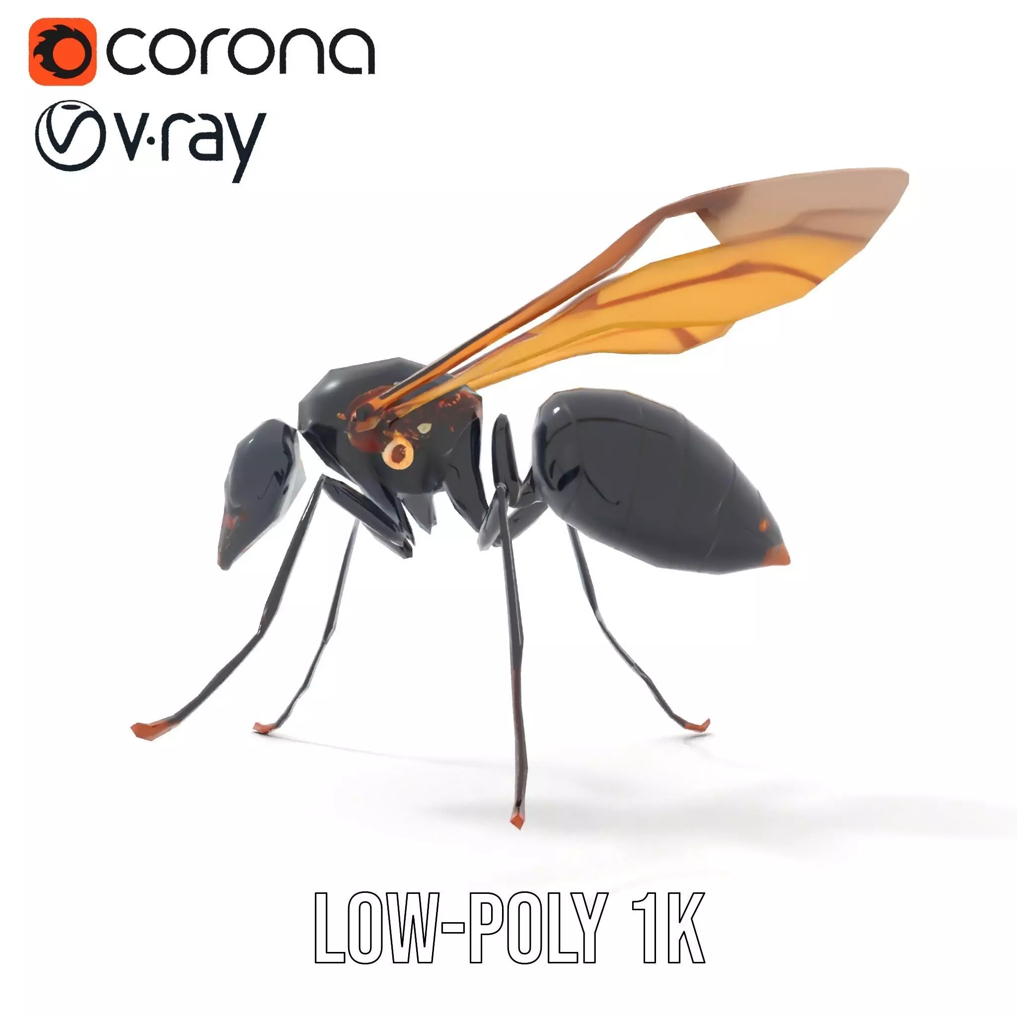 Mechanical Insect model pack Low-poly 3D model_31