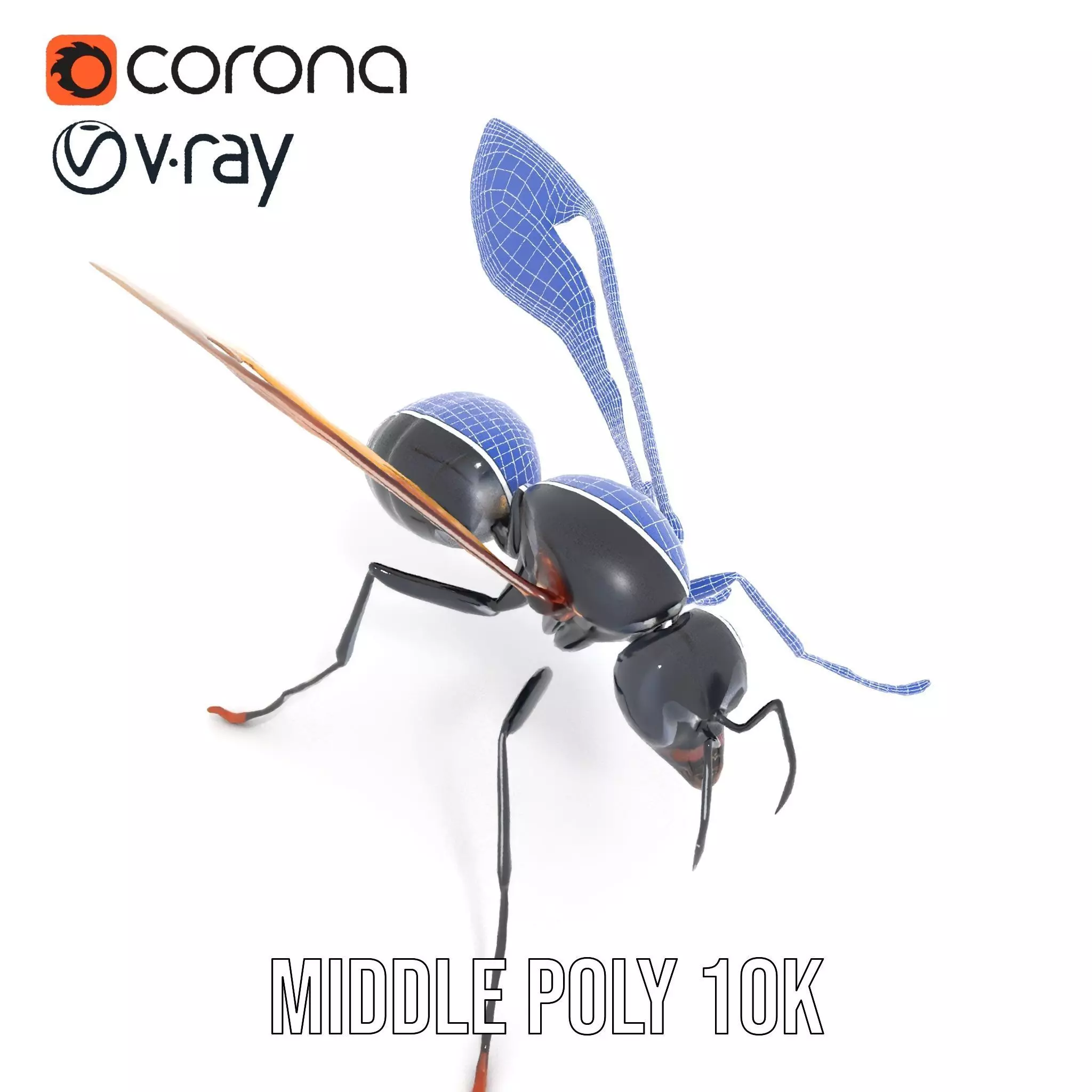 Mechanical Insect model pack Low-poly 3D model_30