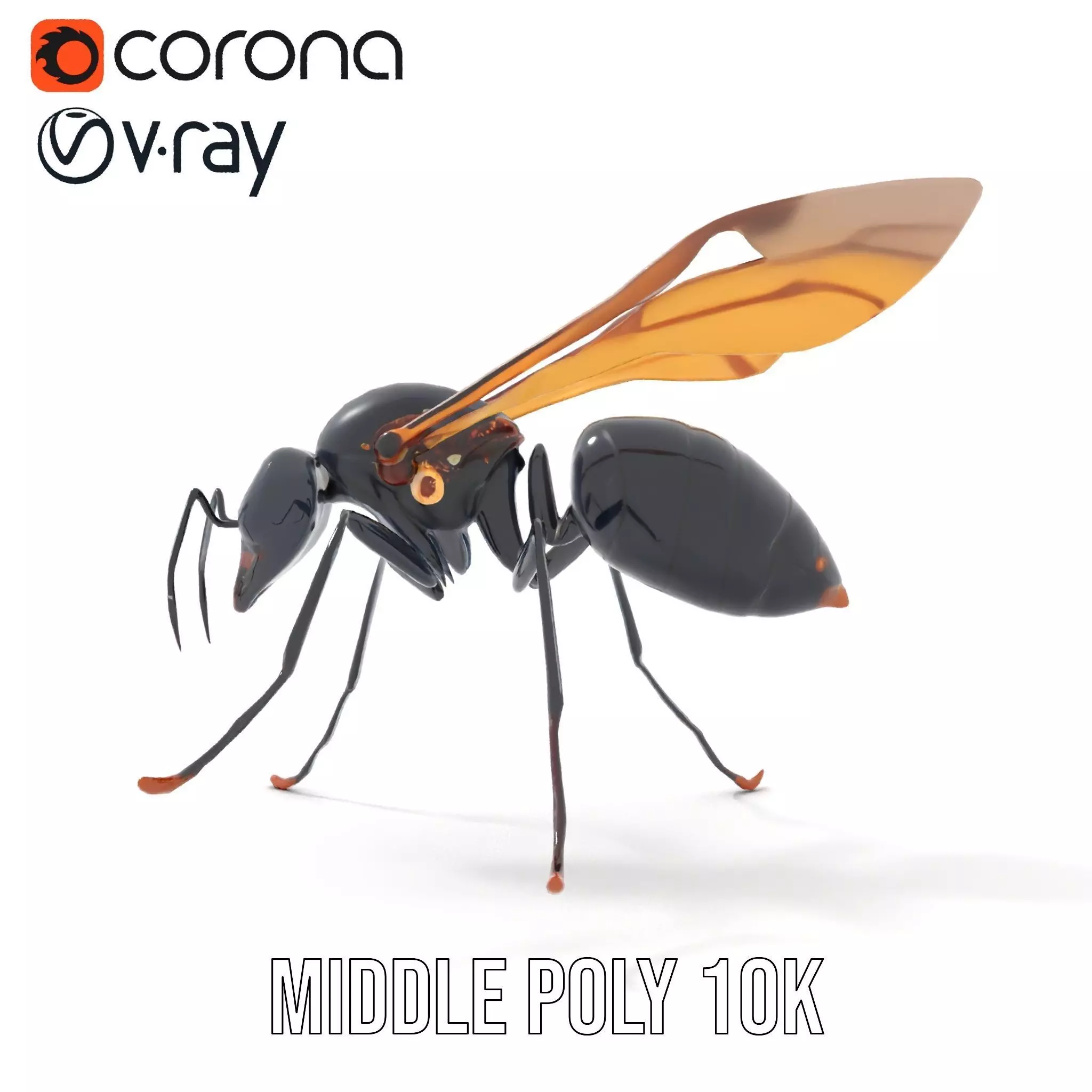 Mechanical Insect model pack Low-poly 3D model_5