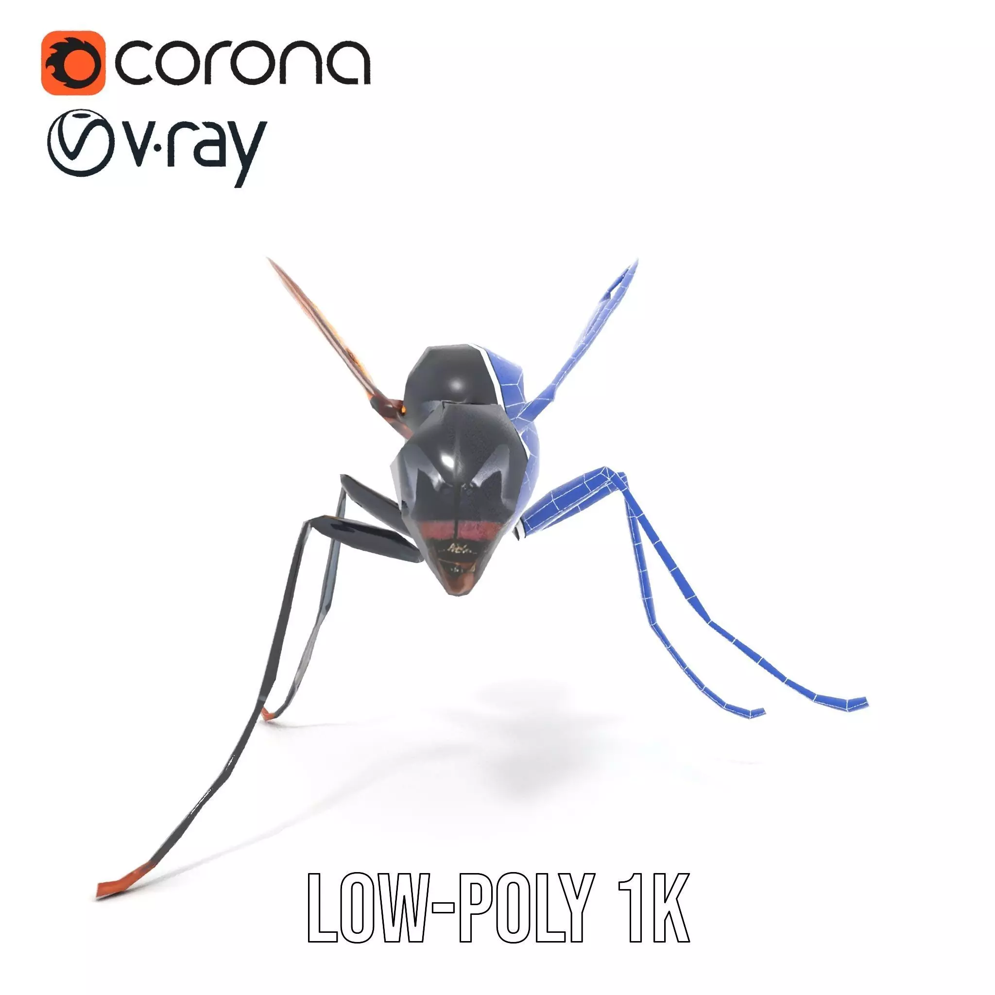 Mechanical Insect model pack Low-poly 3D model_28