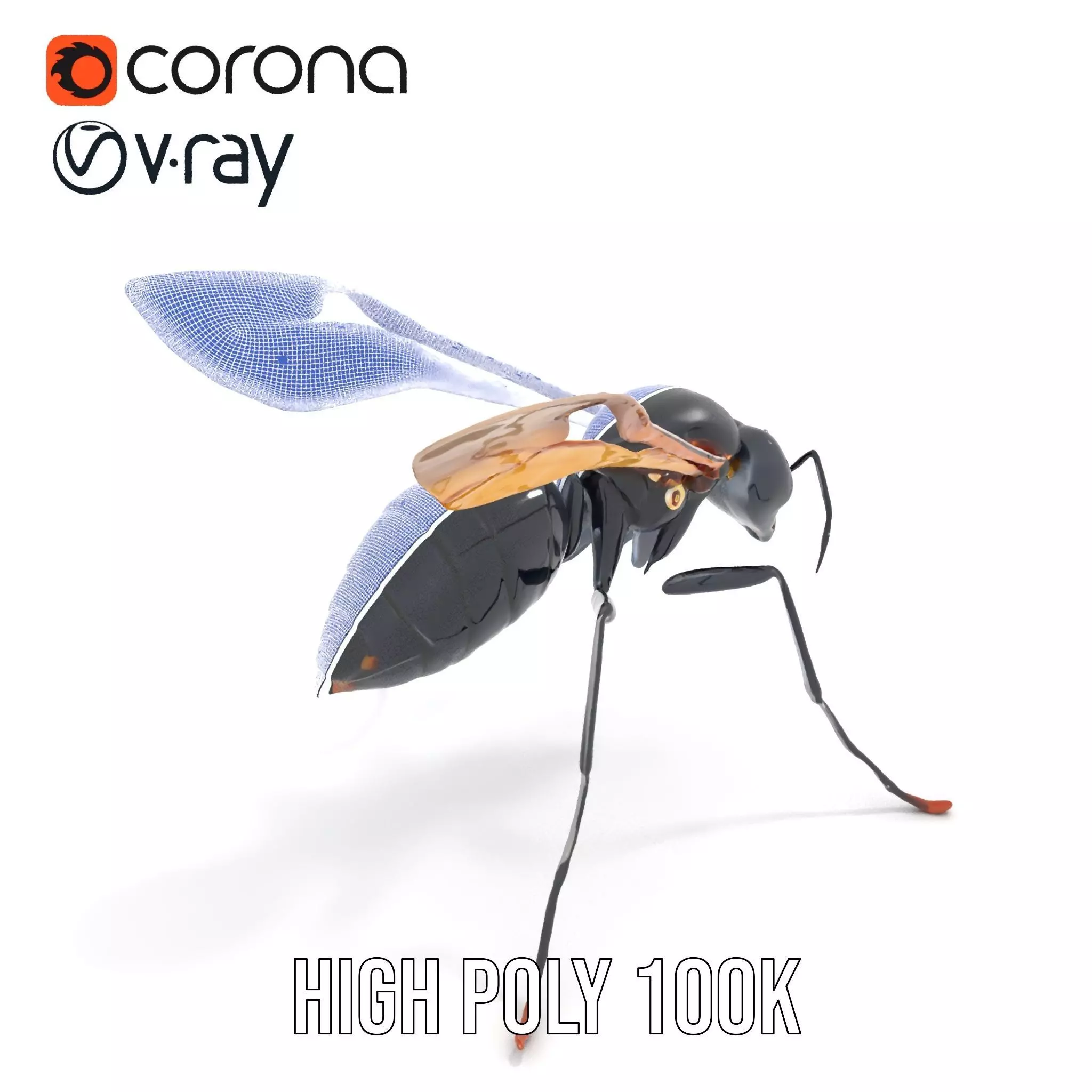 Mechanical Insect model pack Low-poly 3D model_34
