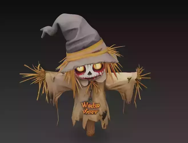 Wicked Scarecrow - Halloween Stylized 3D Model 3D print model