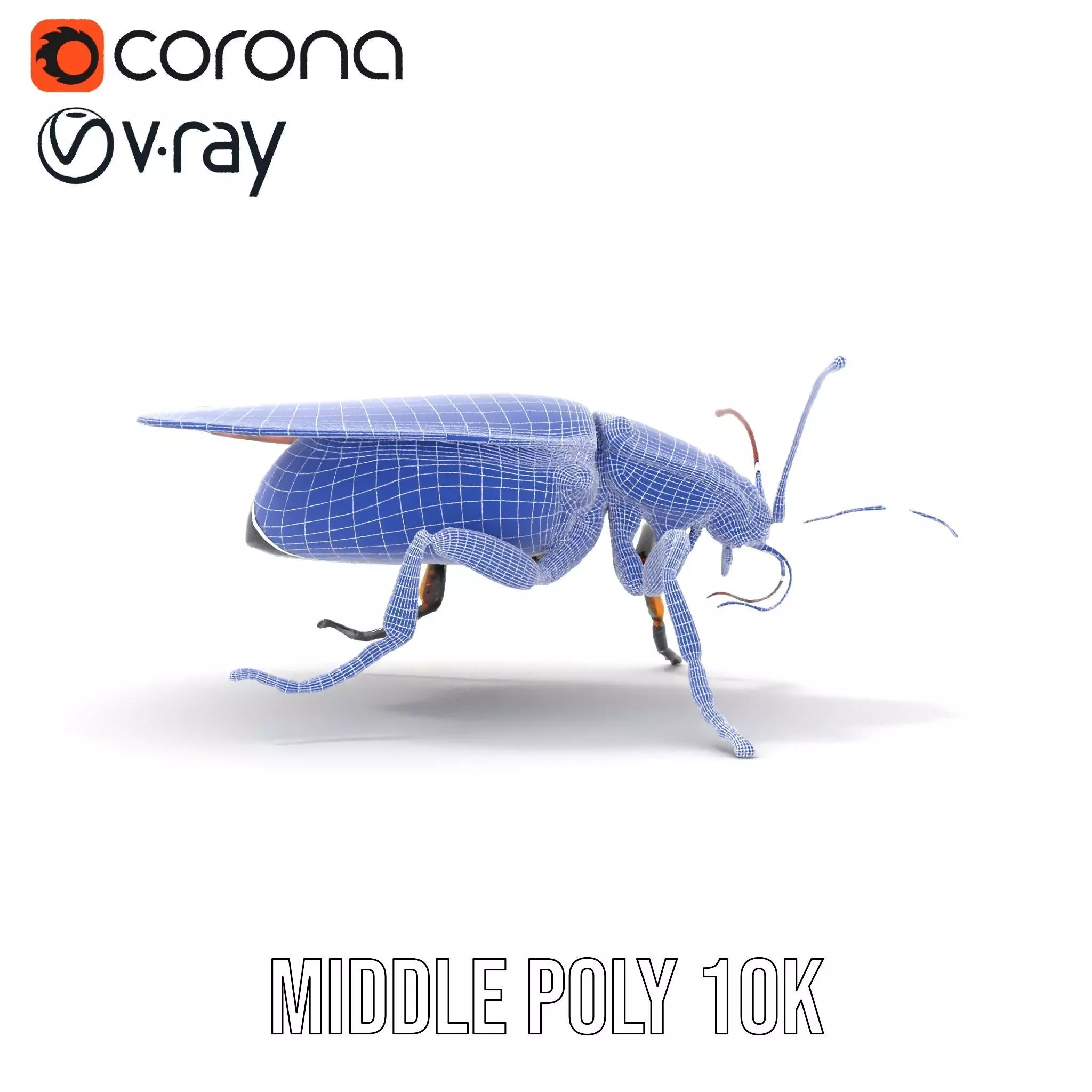 Golden Robo Beetle model pack Low-poly 3D model_5