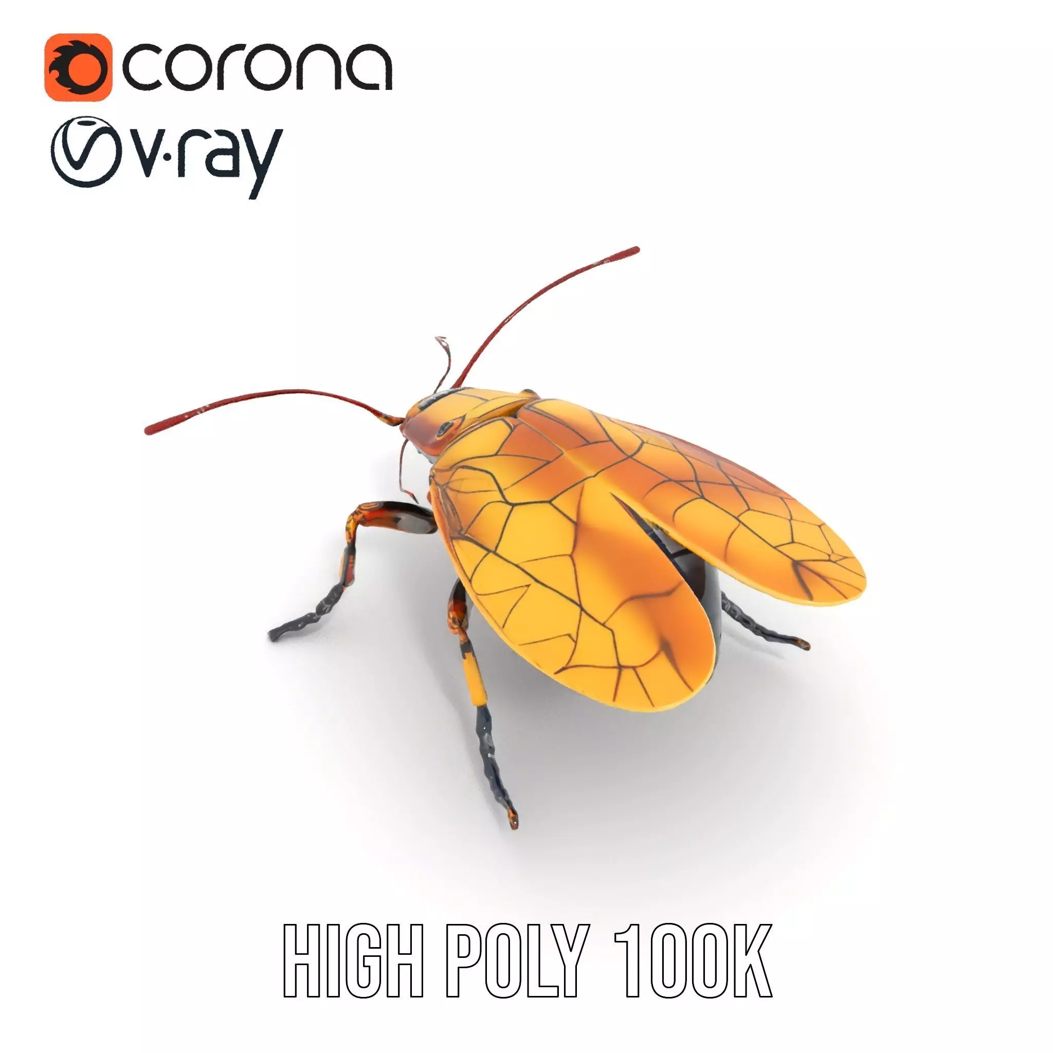 Golden Robo Beetle model pack Low-poly 3D model_18