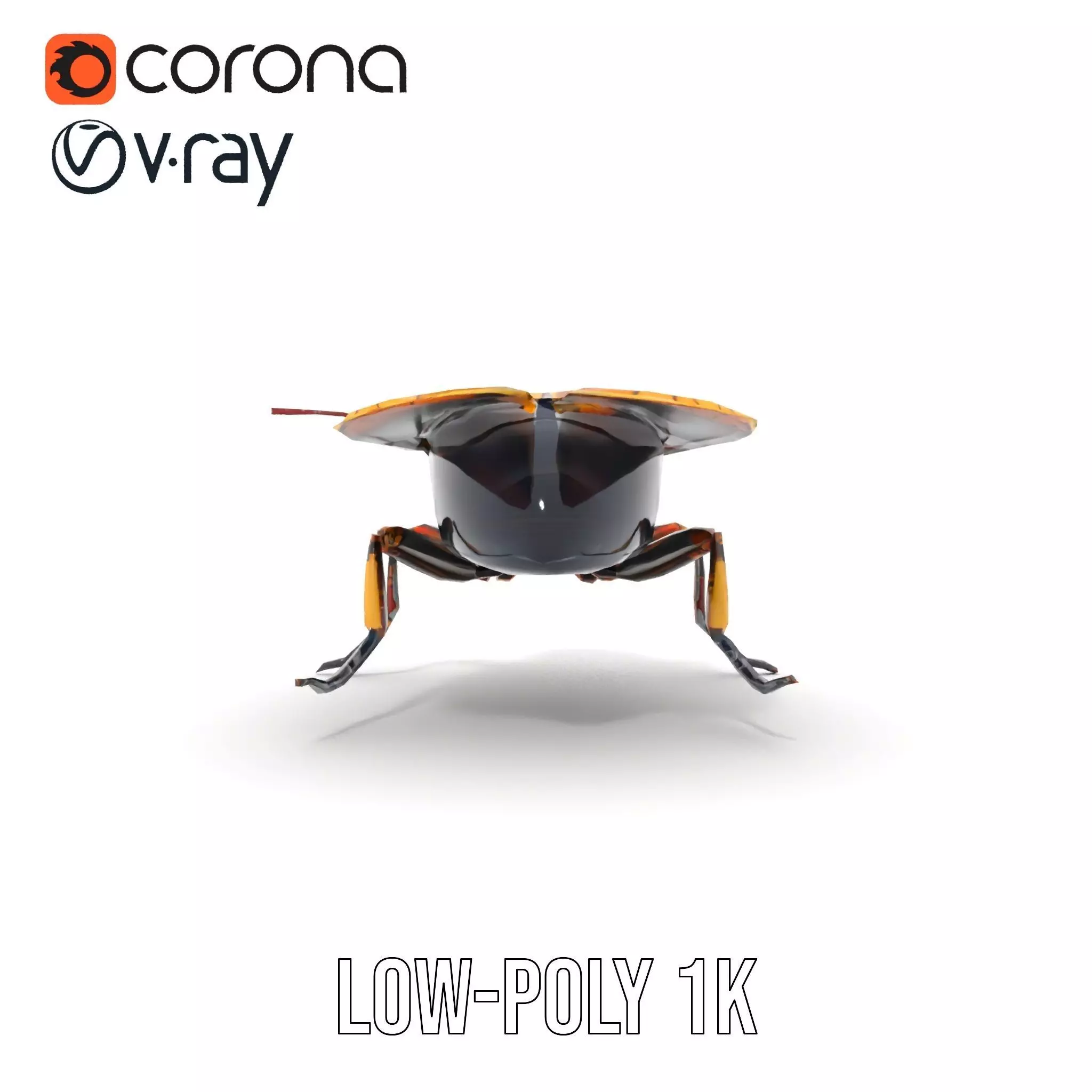 Golden Robo Beetle model pack Low-poly 3D model_12