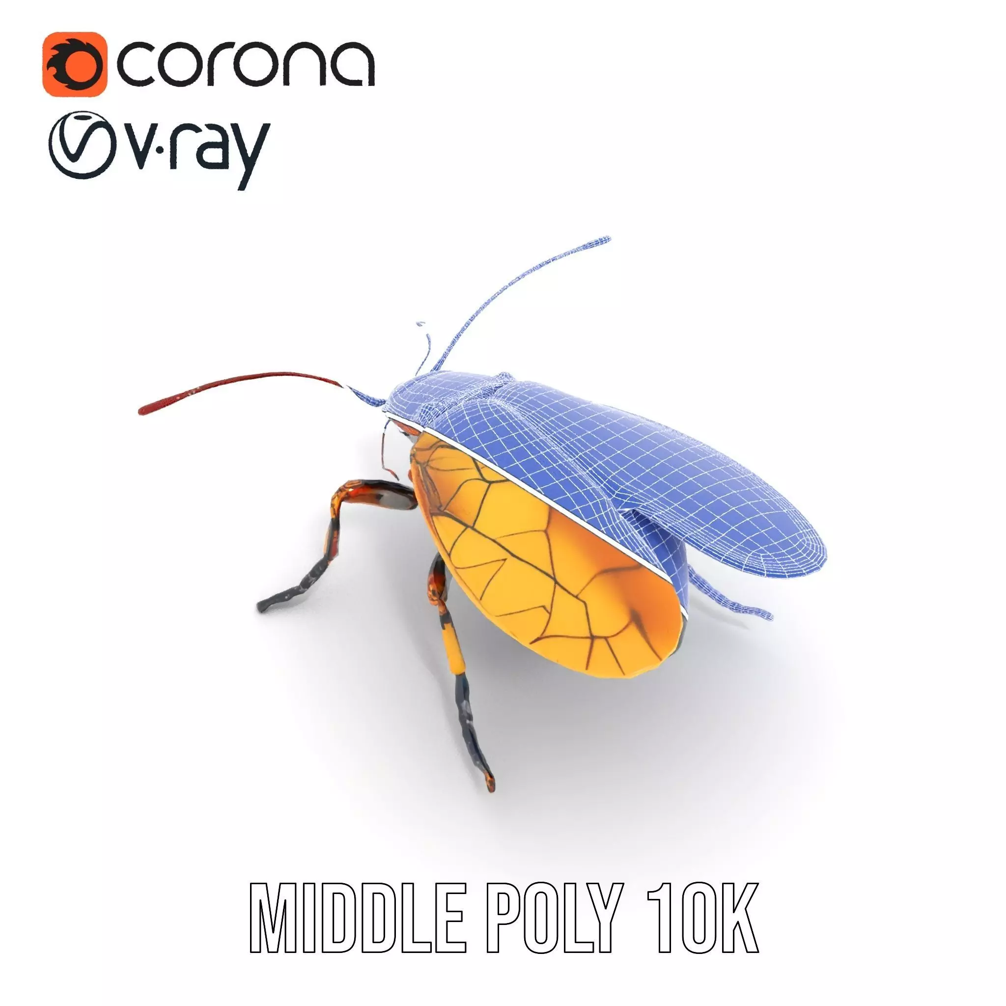 Golden Robo Beetle model pack Low-poly 3D model_21