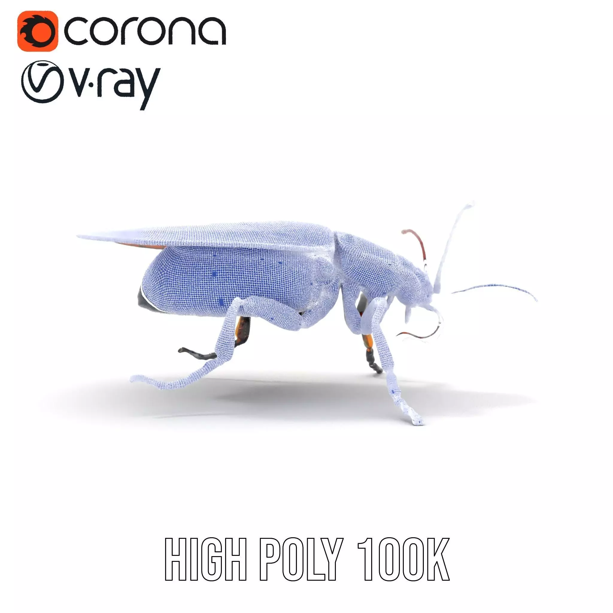 Golden Robo Beetle model pack Low-poly 3D model_34