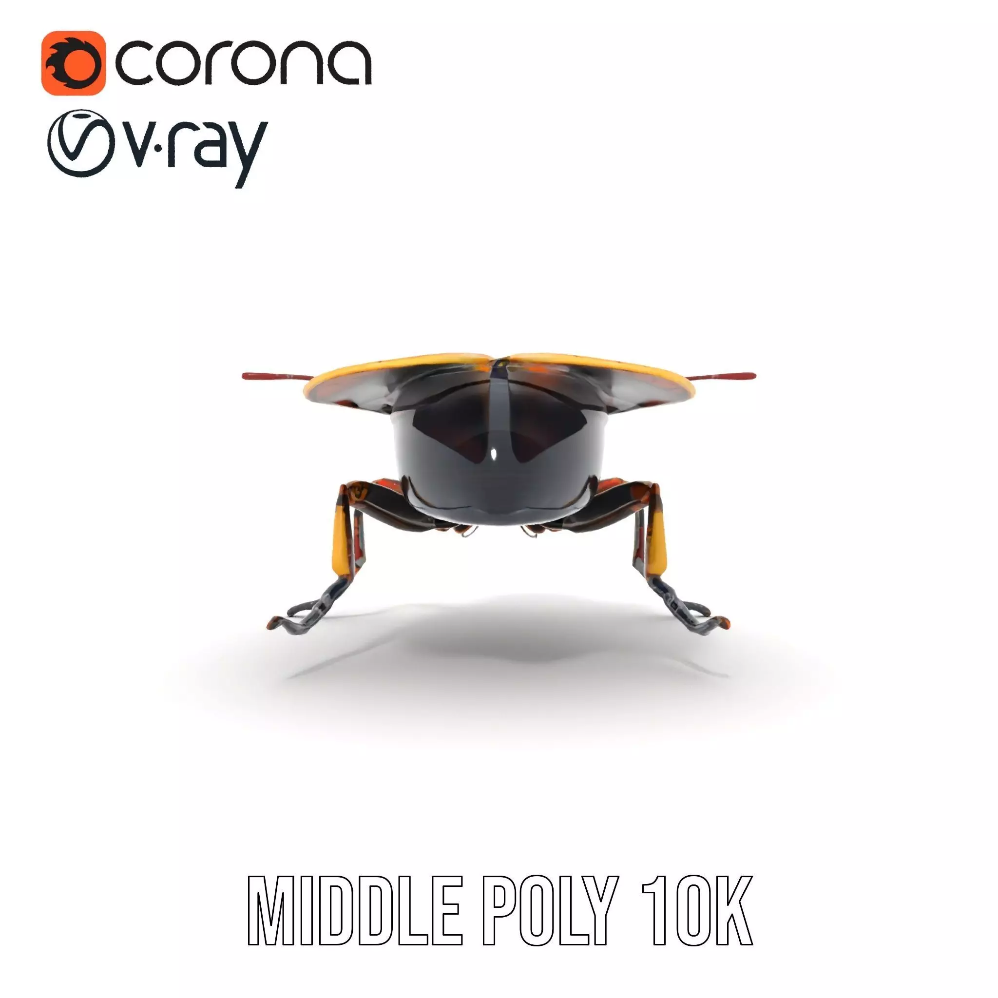 Golden Robo Beetle model pack Low-poly 3D model_29