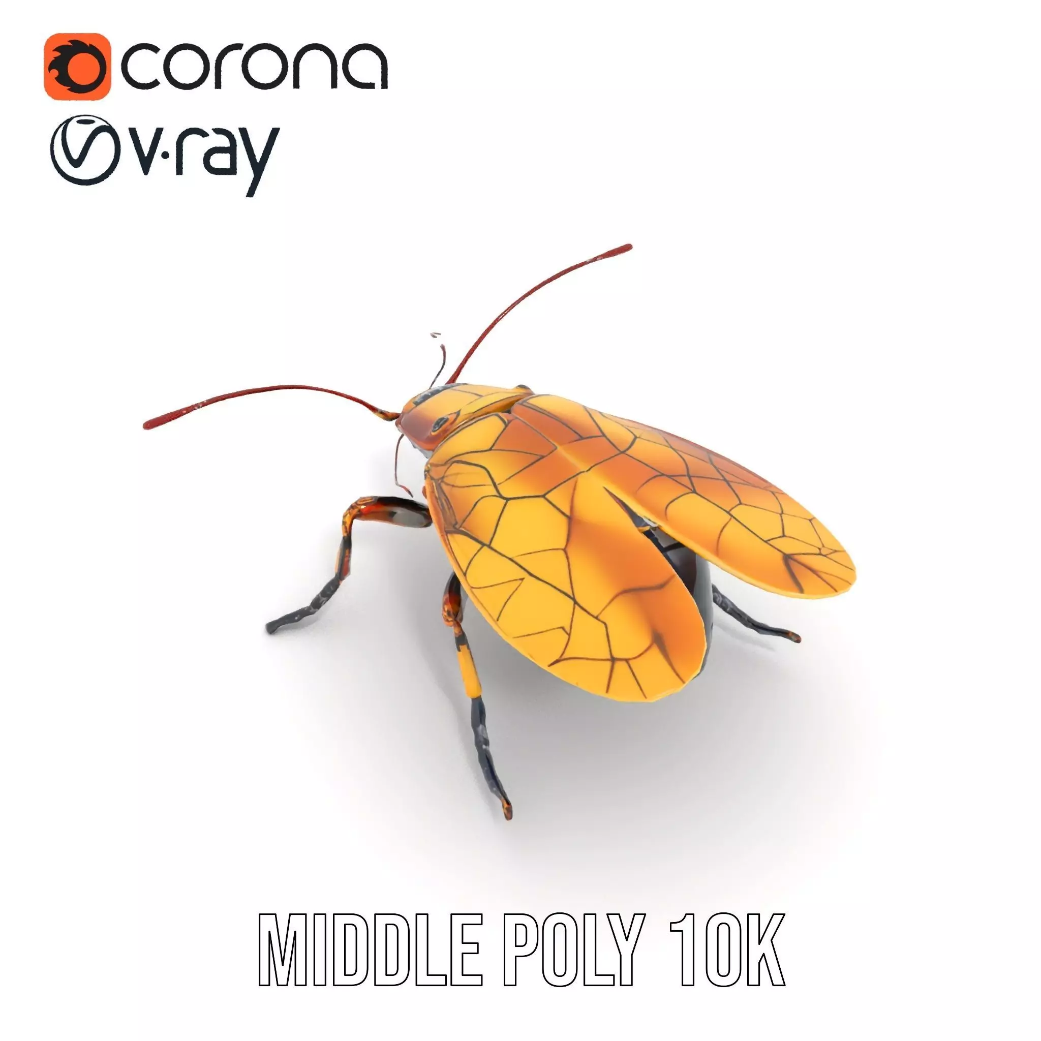 Golden Robo Beetle model pack Low-poly 3D model_6