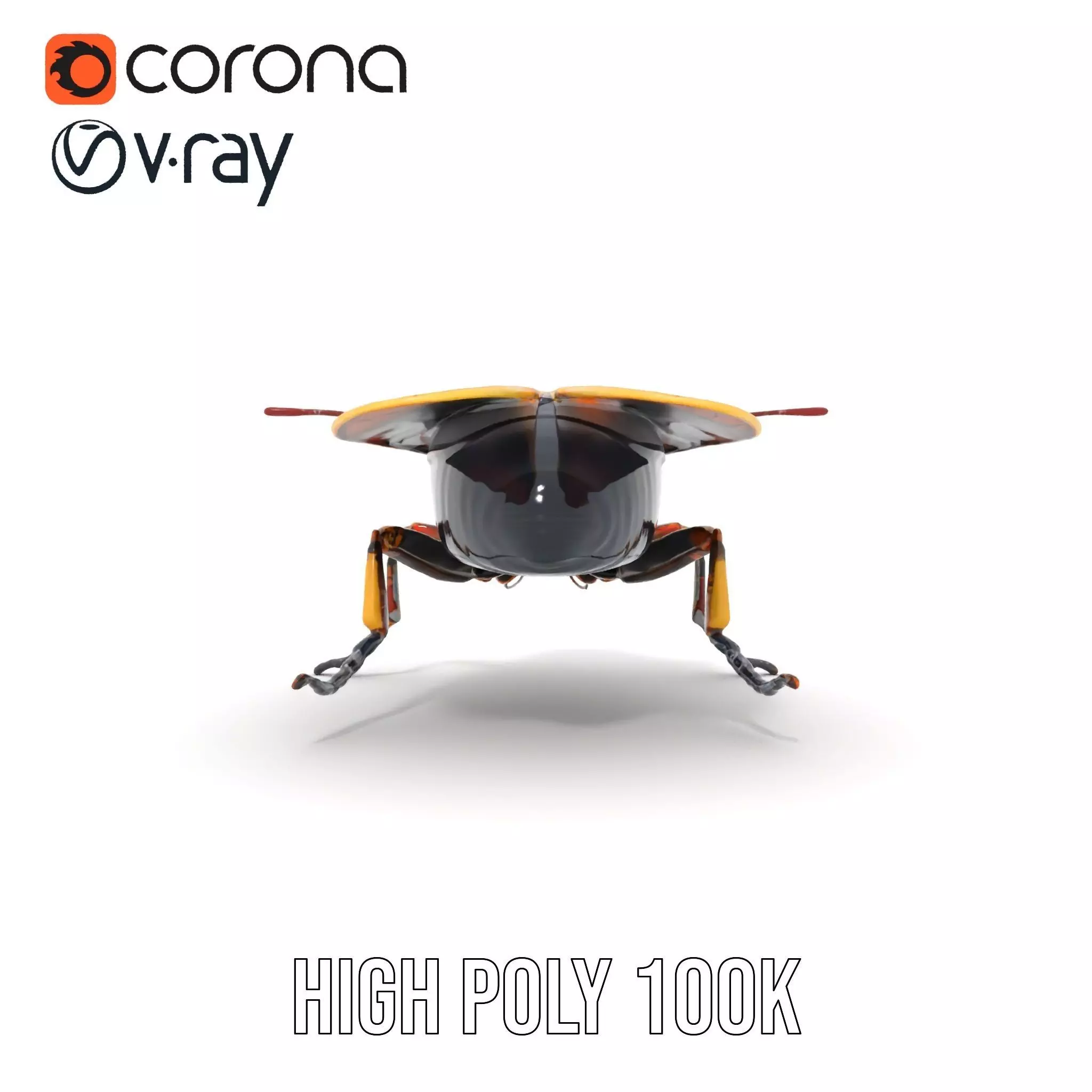 Golden Robo Beetle model pack Low-poly 3D model_31