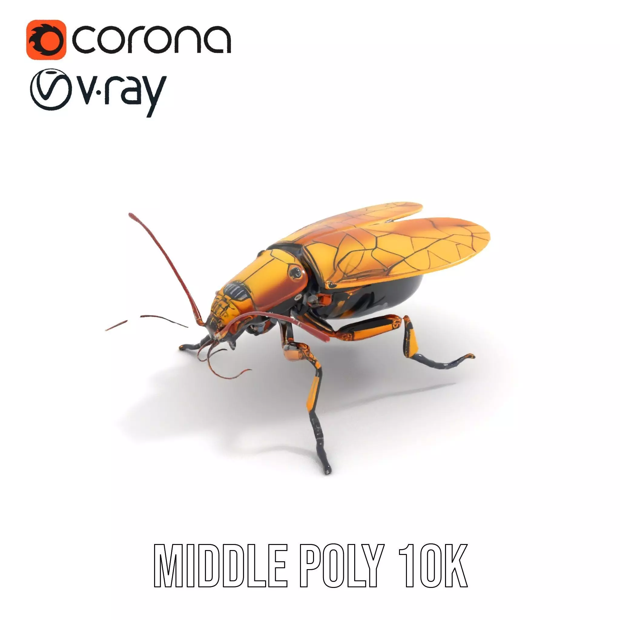 Golden Robo Beetle model pack Low-poly 3D model_19