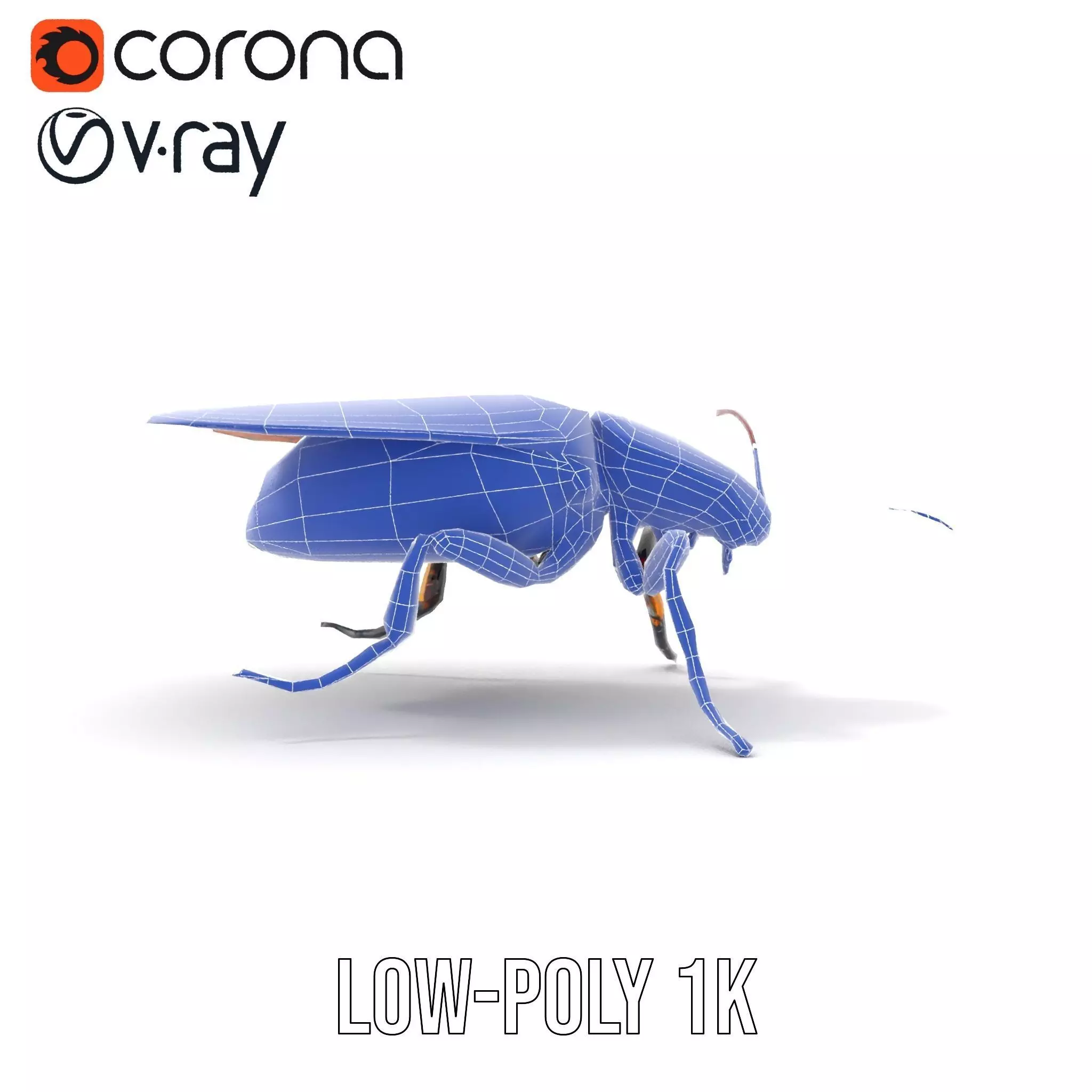 Golden Robo Beetle model pack Low-poly 3D model_22