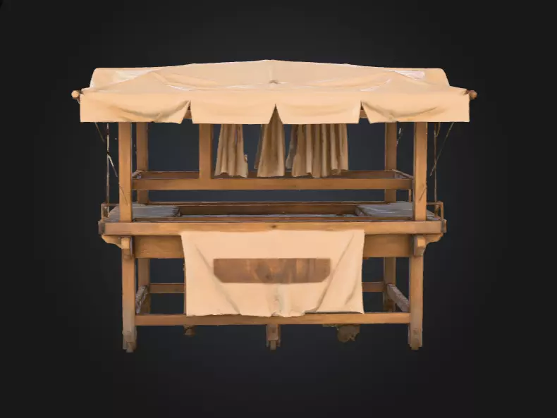 Market Stall Display Low-poly 3D model_5