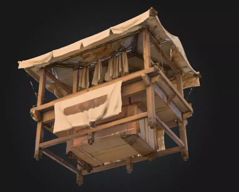 Market Stall Display Low-poly 3D model_13