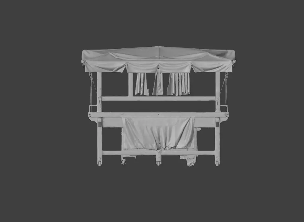 Market Stall Display Low-poly 3D model_16
