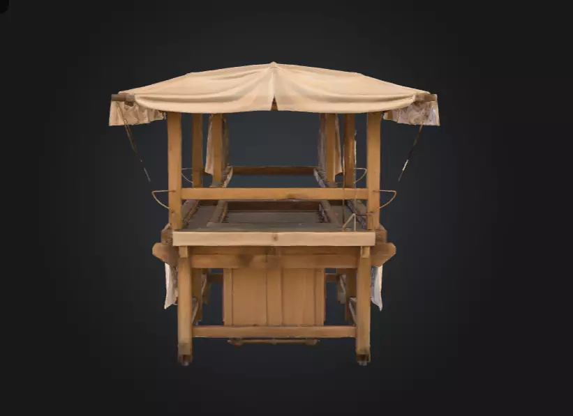 Market Stall Display Low-poly 3D model_3