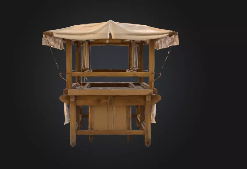 Market Stall Display Low-poly 3D model_4