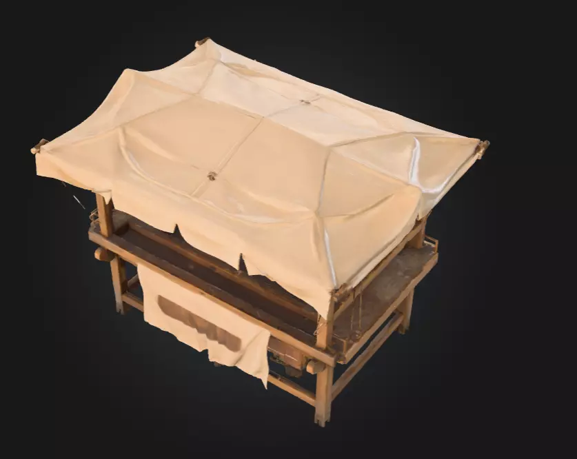 Market Stall Display Low-poly 3D model_10