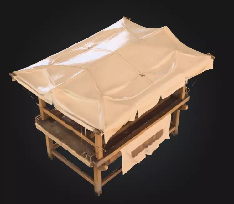 Market Stall Display Low-poly 3D model_9