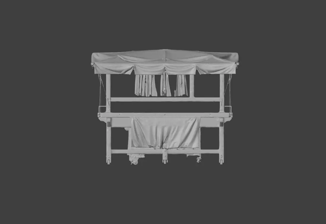 Market Stall Display Low-poly 3D model_17