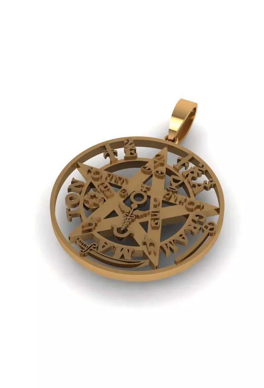 TETRAGRAMMATON PENDANT 3D print model_4