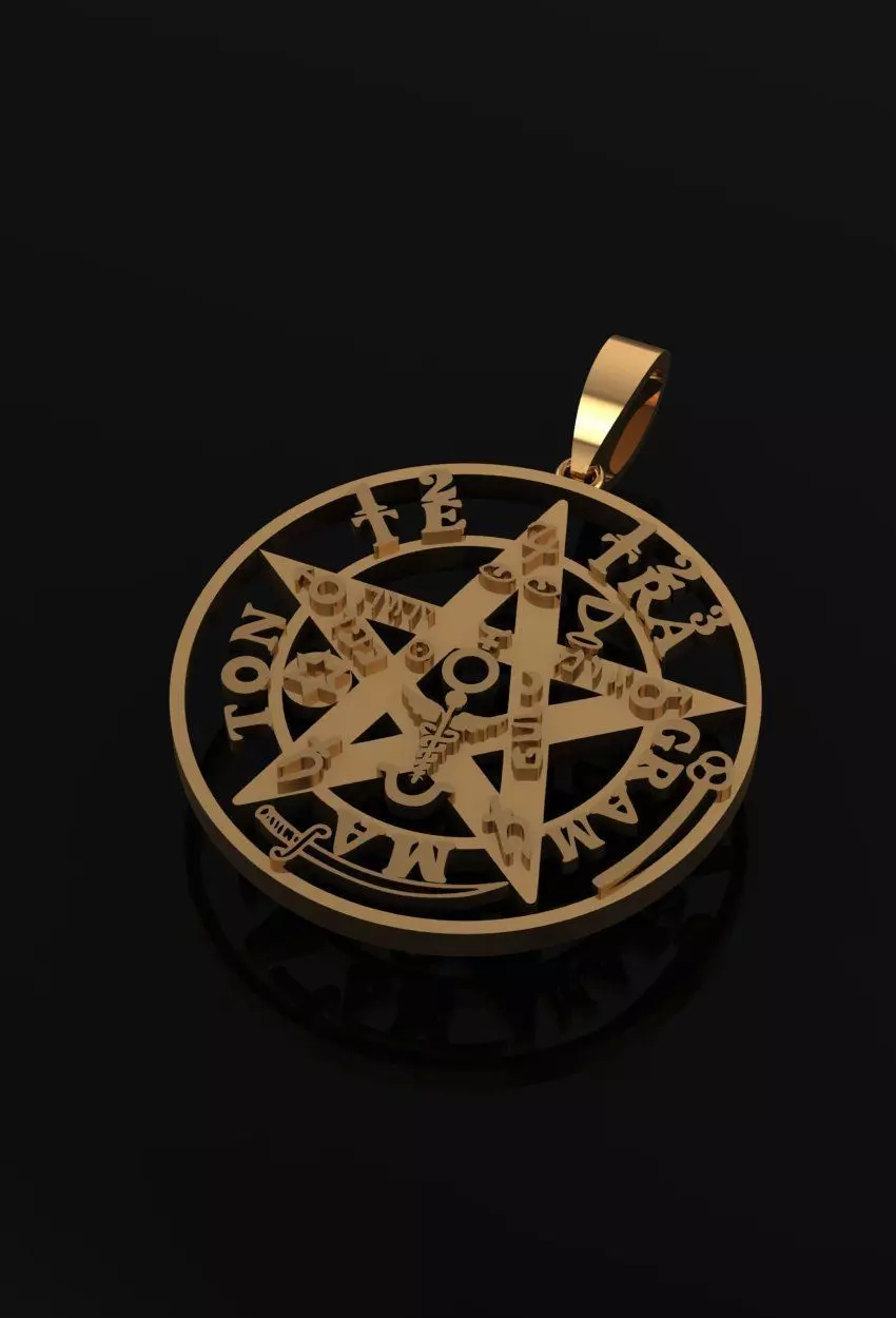 TETRAGRAMMATON PENDANT 3D print model_5
