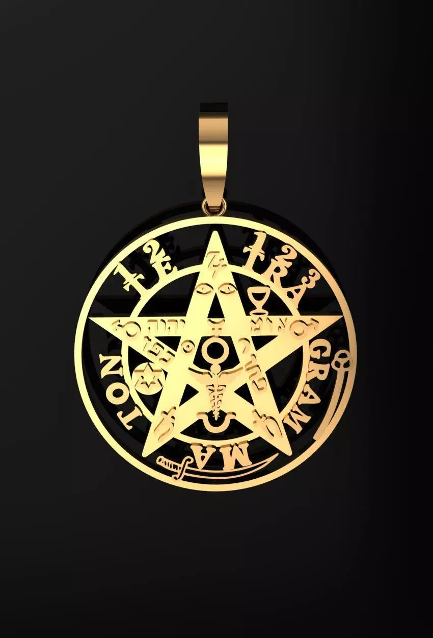 TETRAGRAMMATON PENDANT 3D print model_2