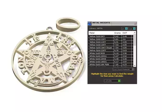 TETRAGRAMMATON PENDANT