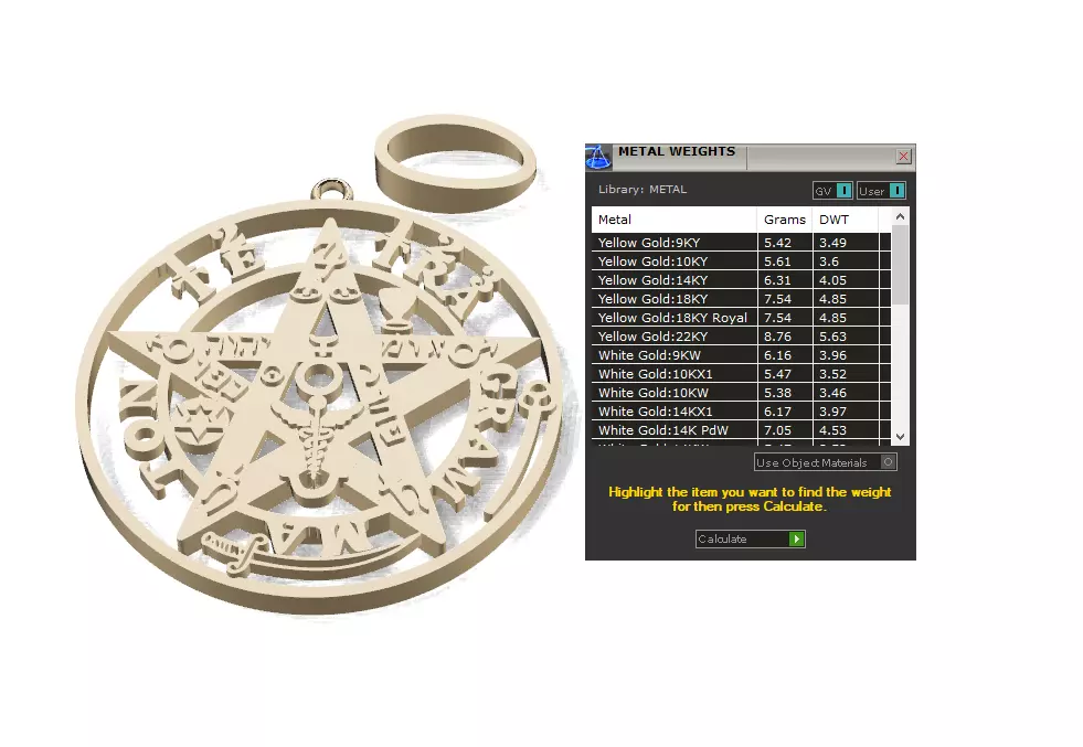 TETRAGRAMMATON PENDANT 3D print model_0