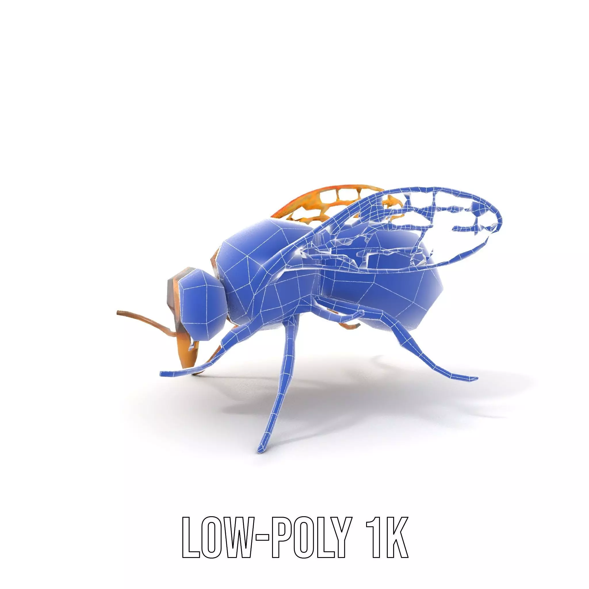 Golden Bee Creature model pack Low-poly 3D model_15